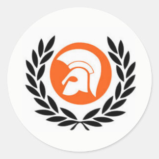 trojan records classic round sticker