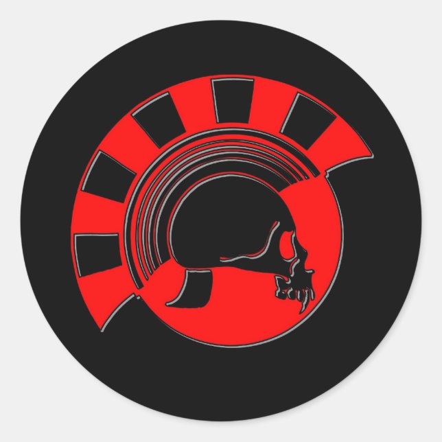 Trojan Skull Classic Round Sticker (Front)