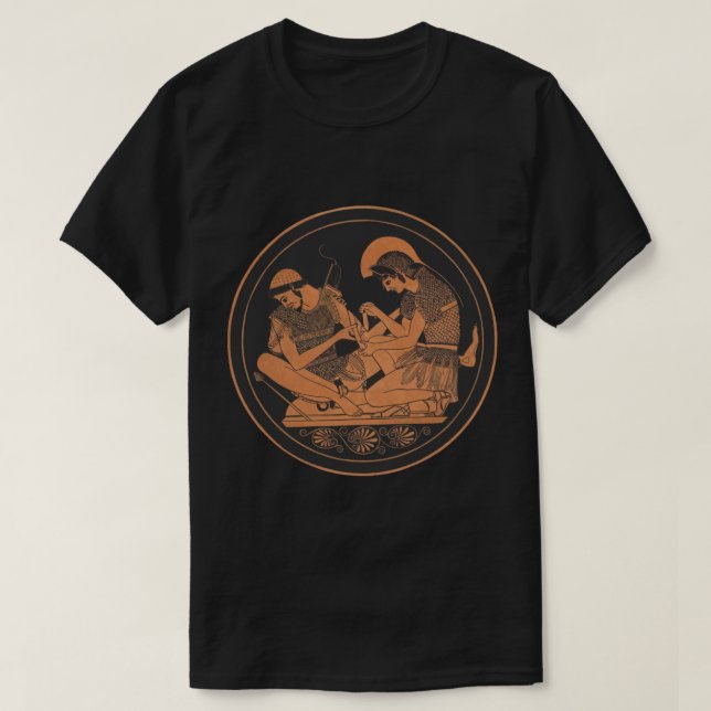 Trojan War, Achilles Tending Patroclus   T-Shirt (Design Front)