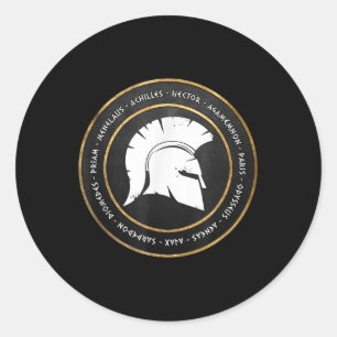 Trojan War Heroes Of Troy And The Achaeans Bronze Classic Round Sticker
