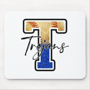 Trojans Baseball Team Mascot Pride School Spirits Mouse Mat