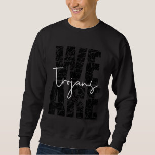 Trojans School Sports Fan Team Spirit Sweatshirt