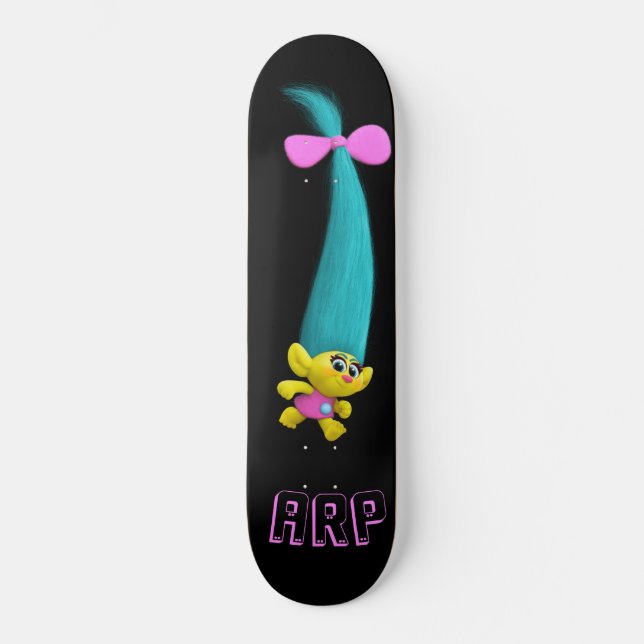 *~* Troll AP89 Neon Black Initials Fun Skateboard (Front)