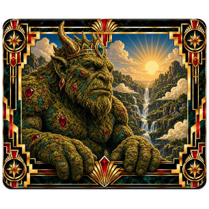Troll, Art Deco Mythical Mouse Mat