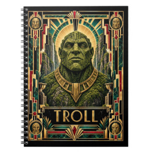 Troll, Art Deco Mythical Notebook