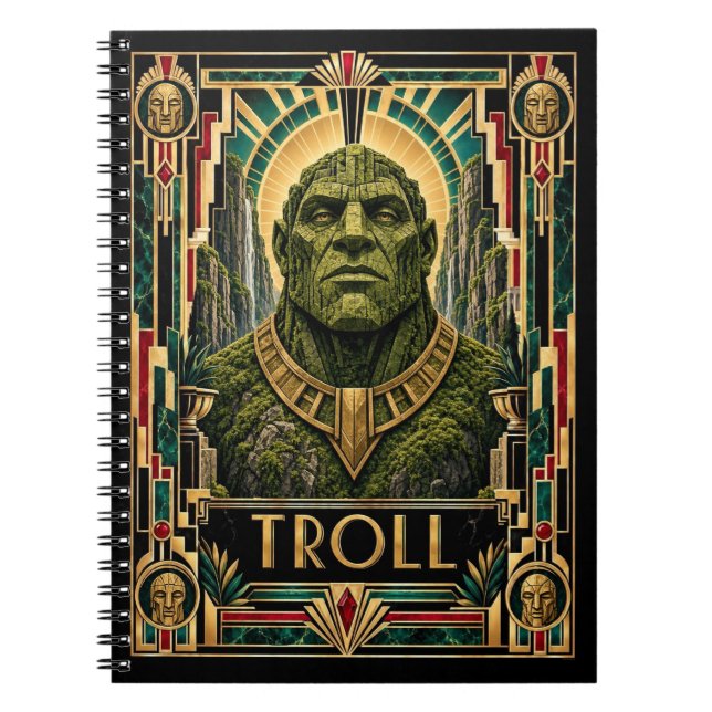 Troll, Art Deco Mythical Notebook (Front)