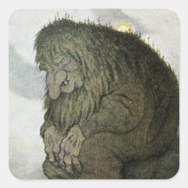 TROLL at Rest Square Sticker (Front)