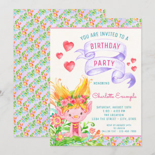 Troll Birthday Party Invitations
