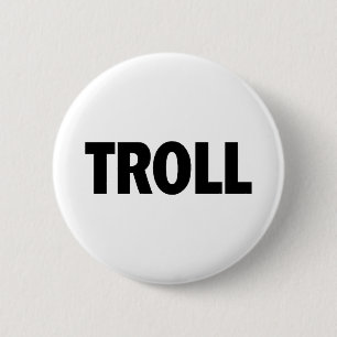 Troll Black 6 Cm Round Badge