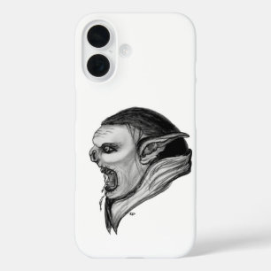 Troll Black and White Design iPhone 16 Case