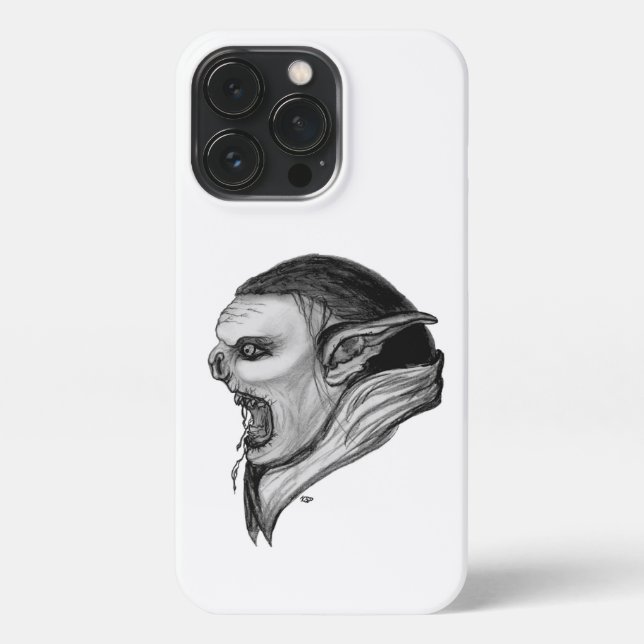 Troll Black and White Design iPhone Case (Back)