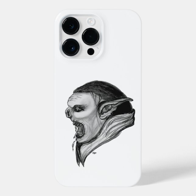 Troll Black and White Design iPhone Case (Back)