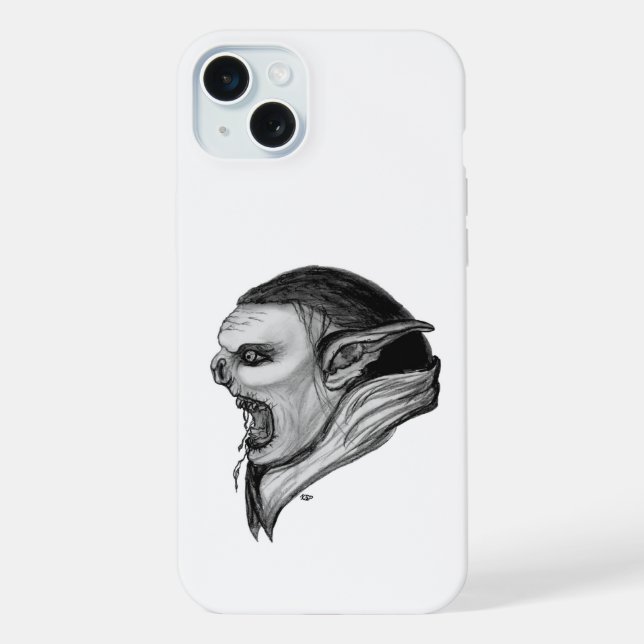 Troll Black and White Design iPhone Case (Back)