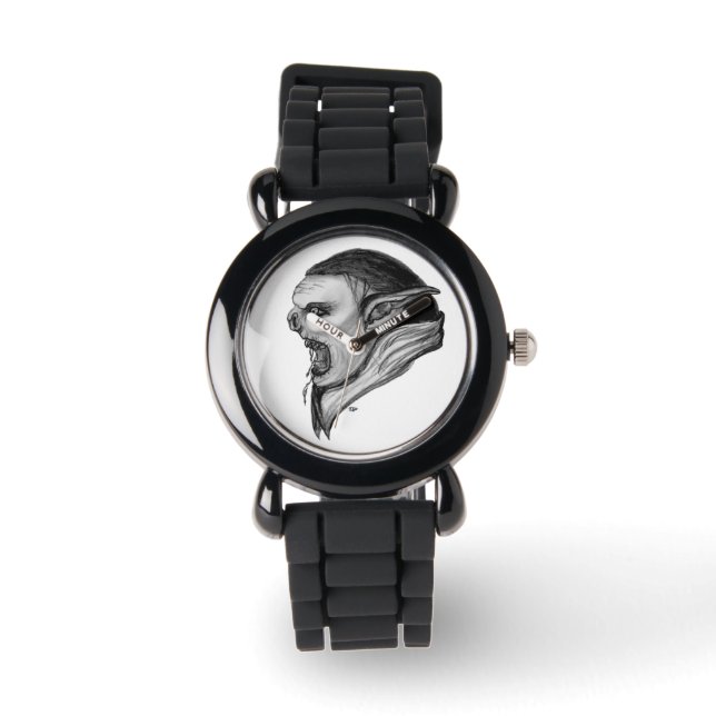 Troll - black and white design watch (Front)
