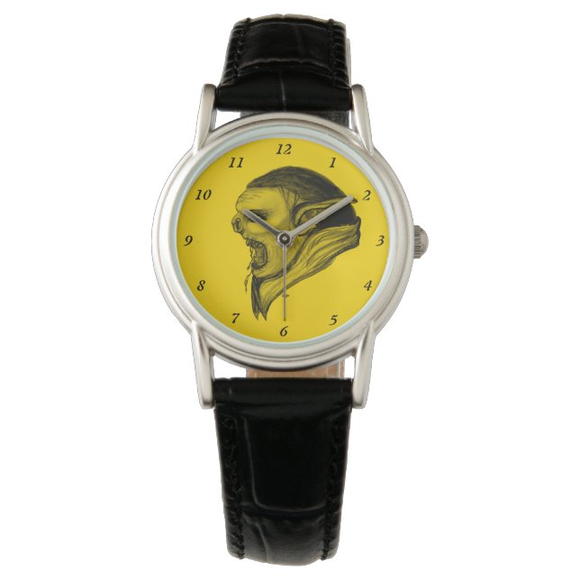 Troll Black and Yellow Design Watch (Front)