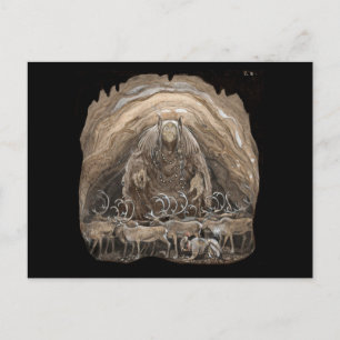 Troll, Boy and Reindeer Postcard