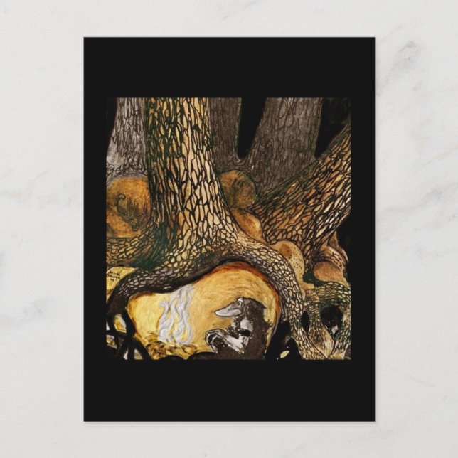 Troll by a Campfire Postcard (Front)