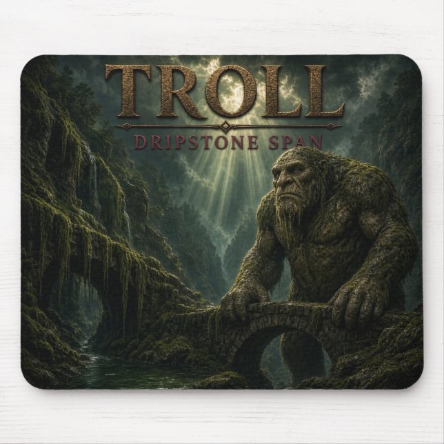 Troll Dripstone Span Dark Realism Mouse Mat (Front)