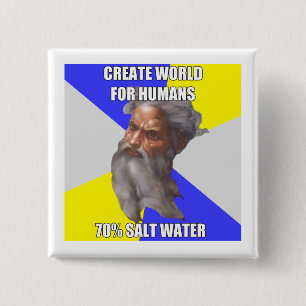 Troll God Saltwater 15 Cm Square Badge
