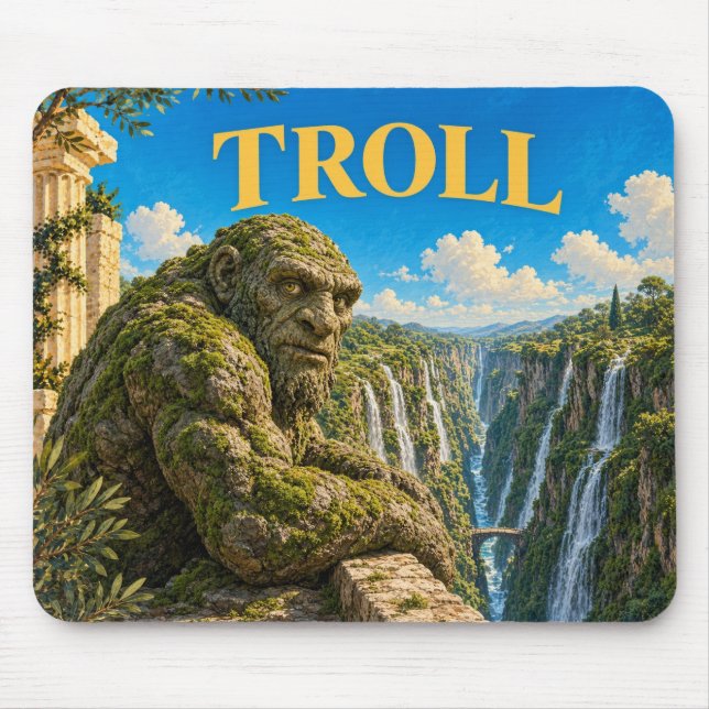 Troll, Gothic Fantasy Monster Mouse Mat (Front)