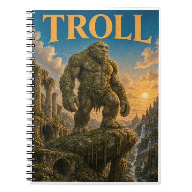 Troll, Gothic Fantasy Monster Notebook (Front)
