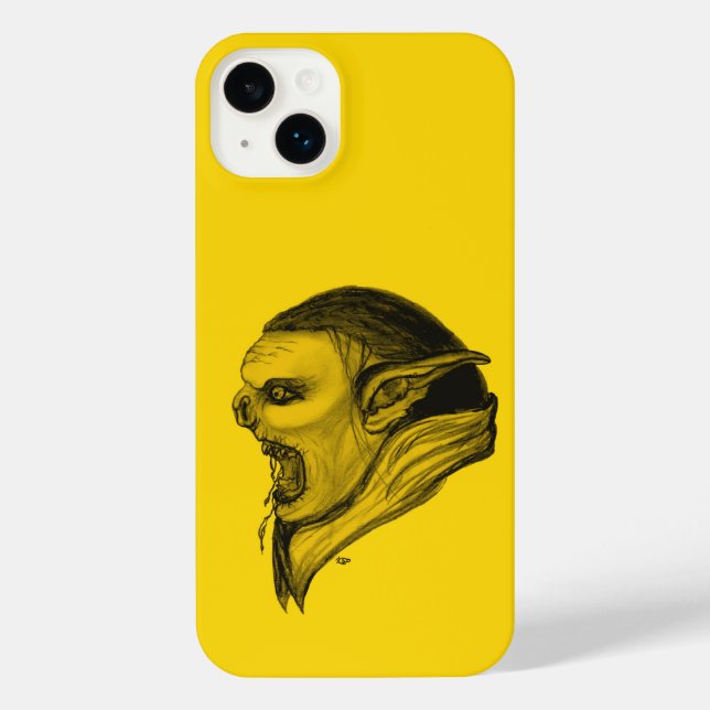 Troll in Black and Yellow Design iPhone Case (Back)