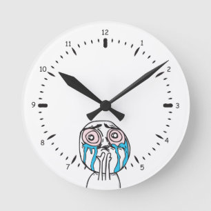 Troll Le Me Memes crying awe joke clock