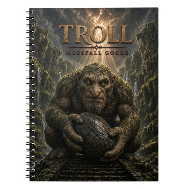 Troll Mossfall Gorge Dark Cinema Notebook (Front)