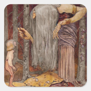 Troll Offering a Little Branch Square Sticker