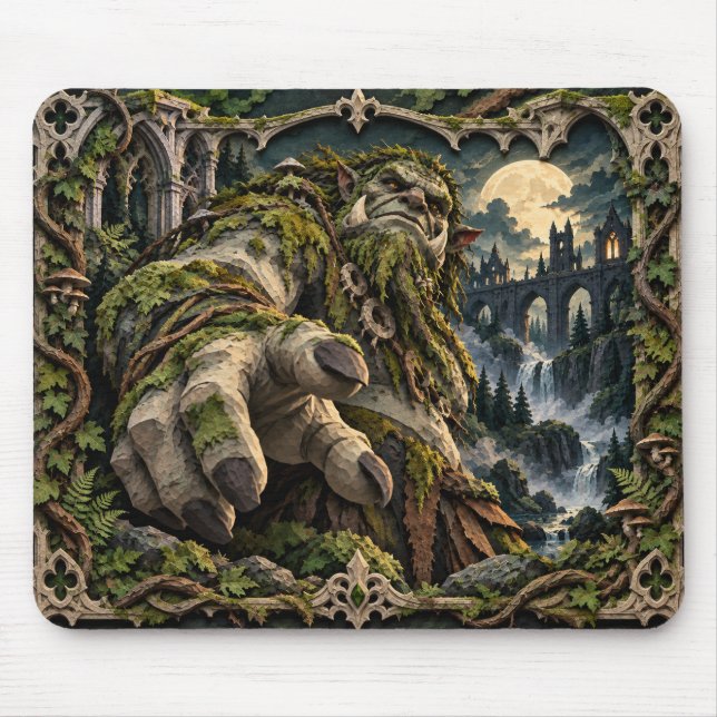 Troll, Paper Cut Monster Mouse Mat (Front)
