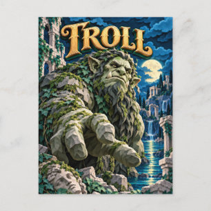 Troll, Paper Cut Monster Postcard