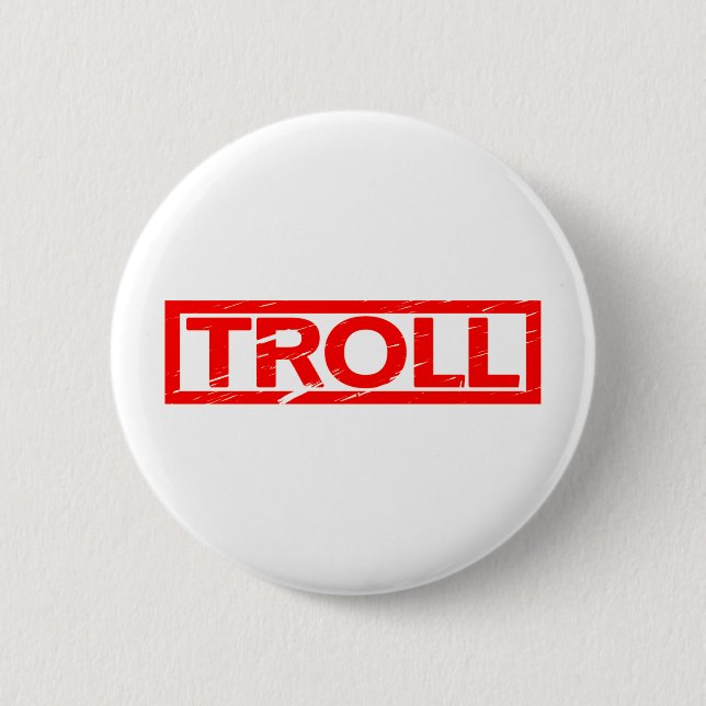 Troll Stamp 6 Cm Round Badge (Front)