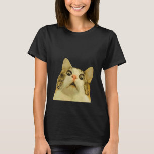Troll Trolling Cat Meme Scared Freaked Popular Int T-Shirt