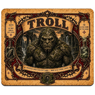 Troll, Vintage Circus Monster Mouse Mat