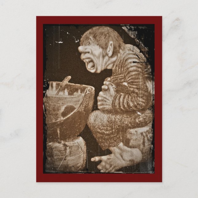 Troll with Giant Cauldron Postcard (Front)