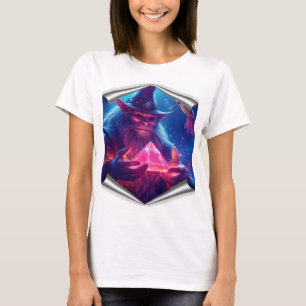 Troll With Glowing Glass Pyramid And Hummingbirds T-Shirt