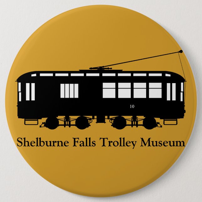 Trolley#10, Shelburne Falls Trolley Museum 6 Cm Round Badge (Front)