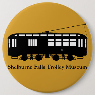 Trolley#10, Shelburne Falls Trolley Museum 6 Cm Round Badge