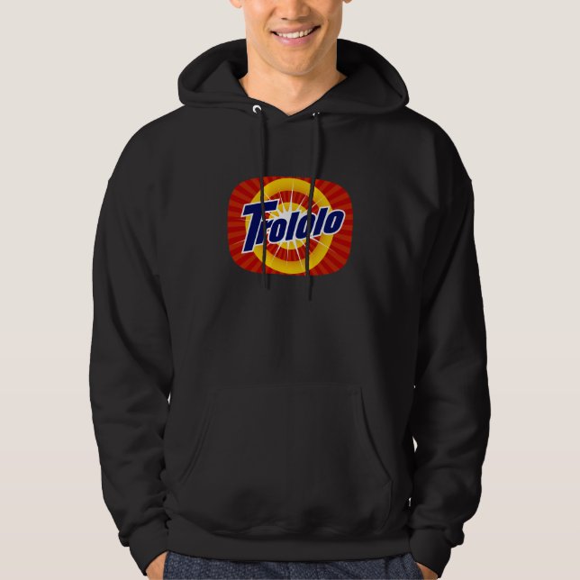 Trololo TeeVee Black Hoodie (Front)