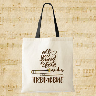 Trombone All you Need is Love Tote Bag