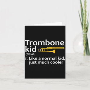 Trombone Art For Kids Boys Girls Instrument Trombo Card