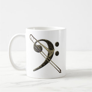 Trombone Bass Clef Musc Instrument Coffee Mug