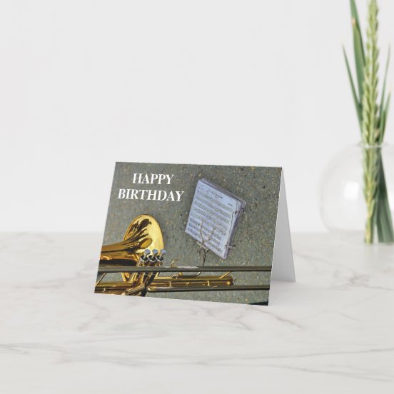 Trombone Birthday Cards Zazzle UK