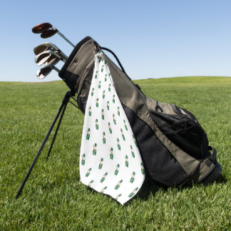 Trombone Bunny Rabbit Marching Band Green Gold Golf Towel
