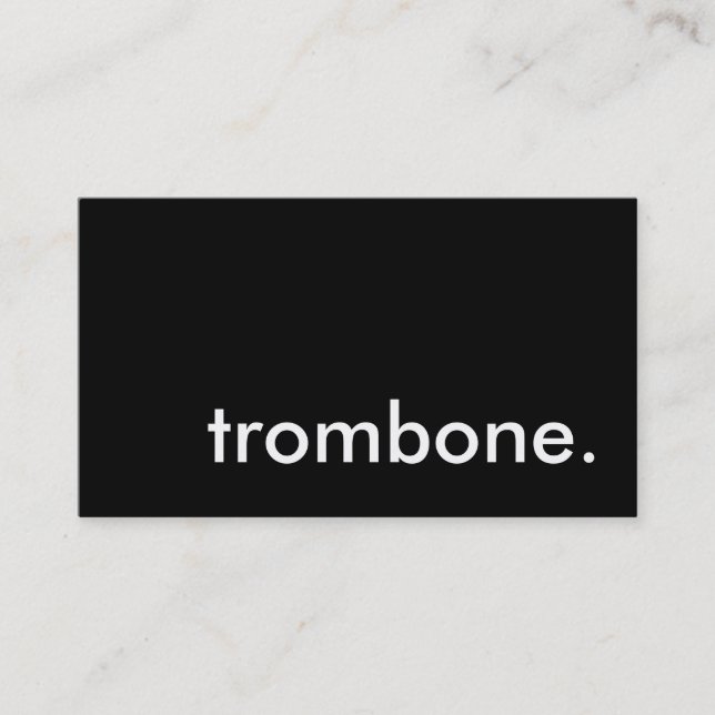 trombone. business card (Front)