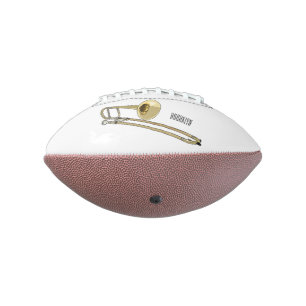 Trombone cartoon illustration american football