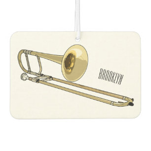 Trombone cartoon illustration car air freshener