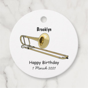 Trombone cartoon illustration favour tags