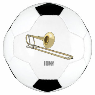Trombone cartoon illustration football