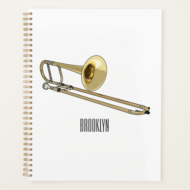 Trombone cartoon illustration planner (Front)